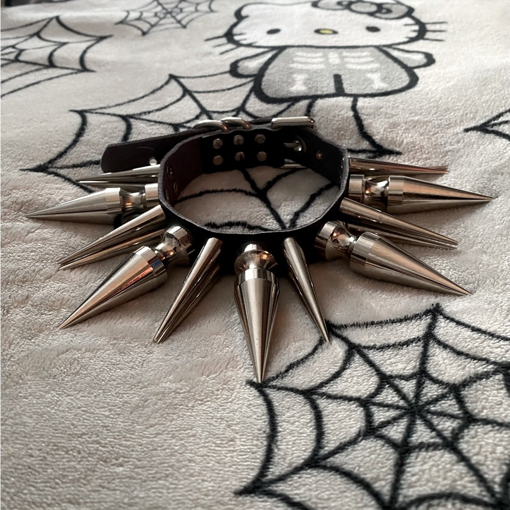large spiked collar